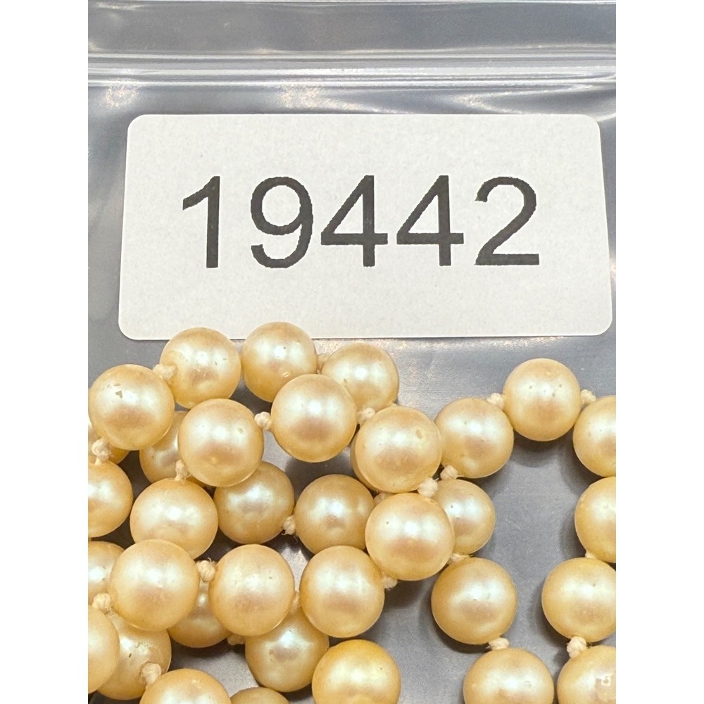 Vintage‎ Glass Imitation Pearl Necklace 26" - Picture 7 of 7